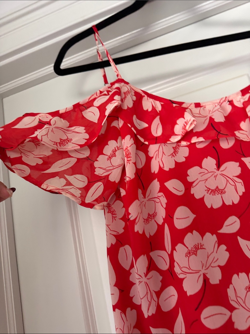 Abercrombie & Fitch Red Floral Slip Dress - Picture 3 of 5